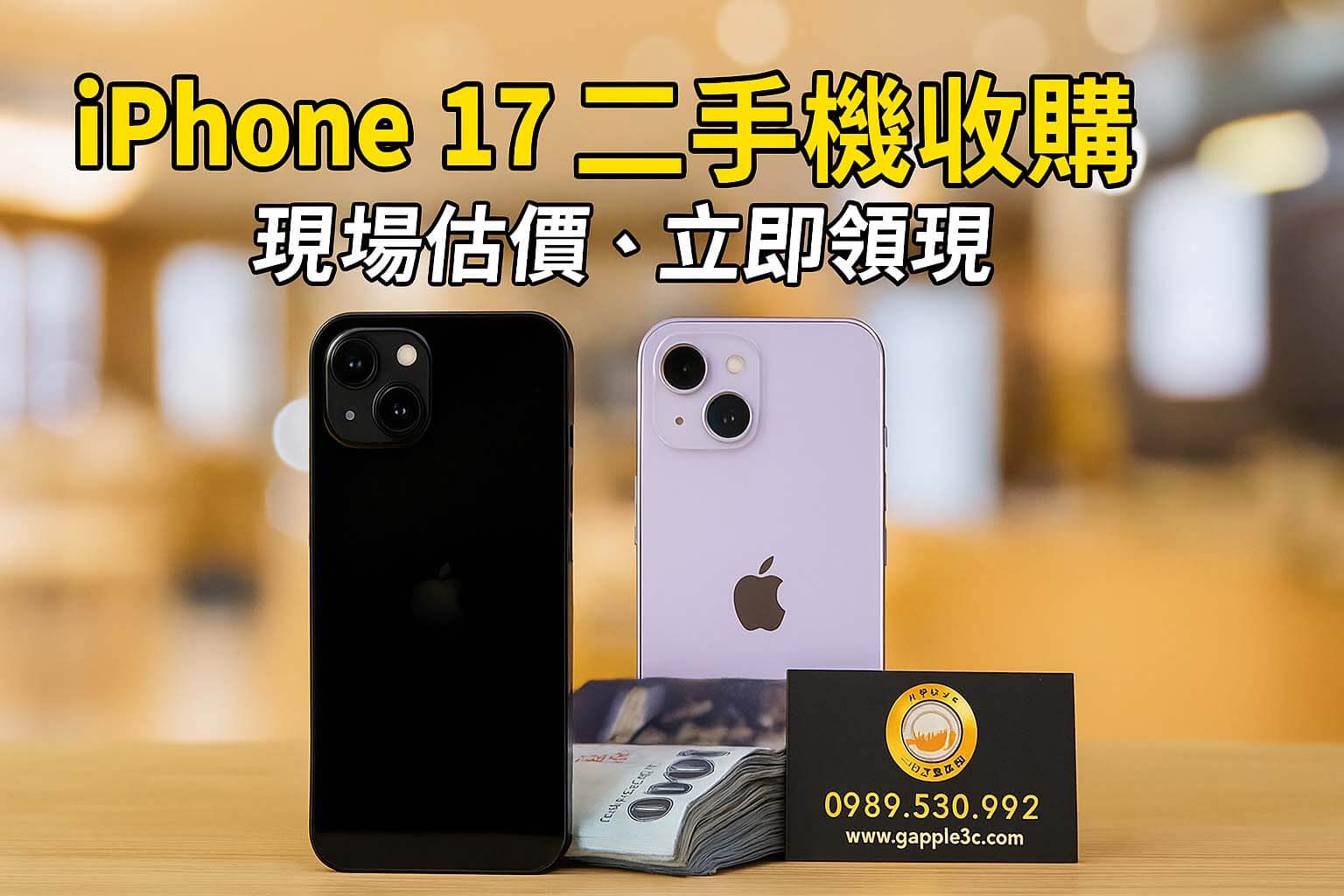 青蘋果3C iPhone 17 二手機收購回收 vs 質借借錢比較